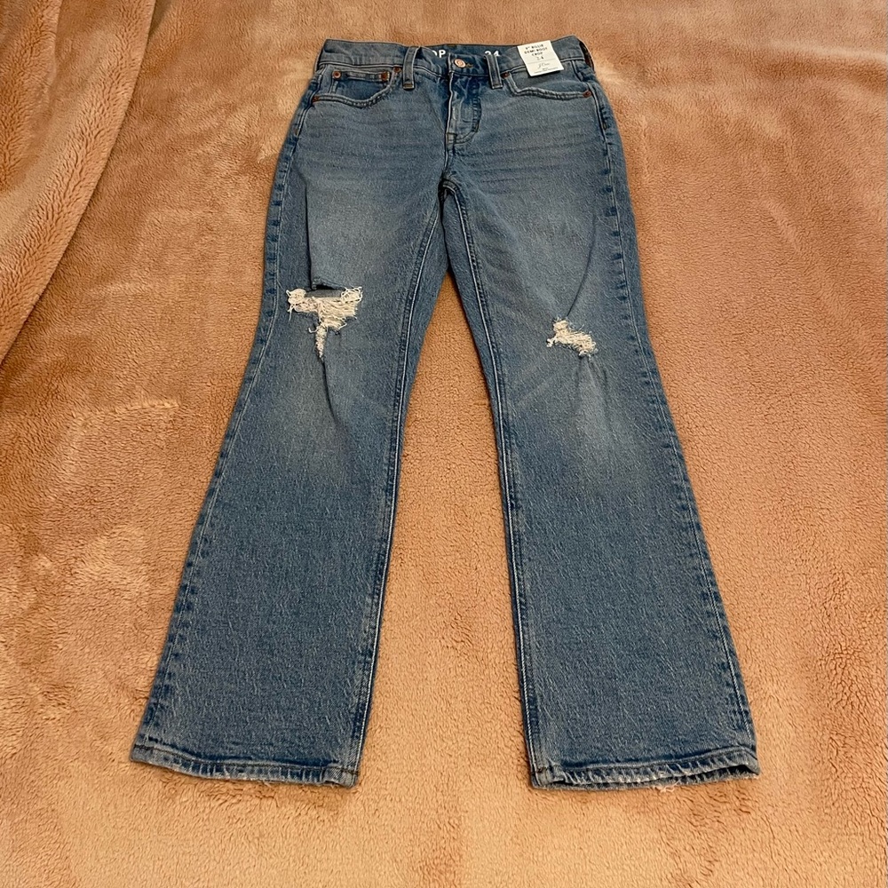 J. Crew 9” Billie Demi Boot Cut Crop Jeans